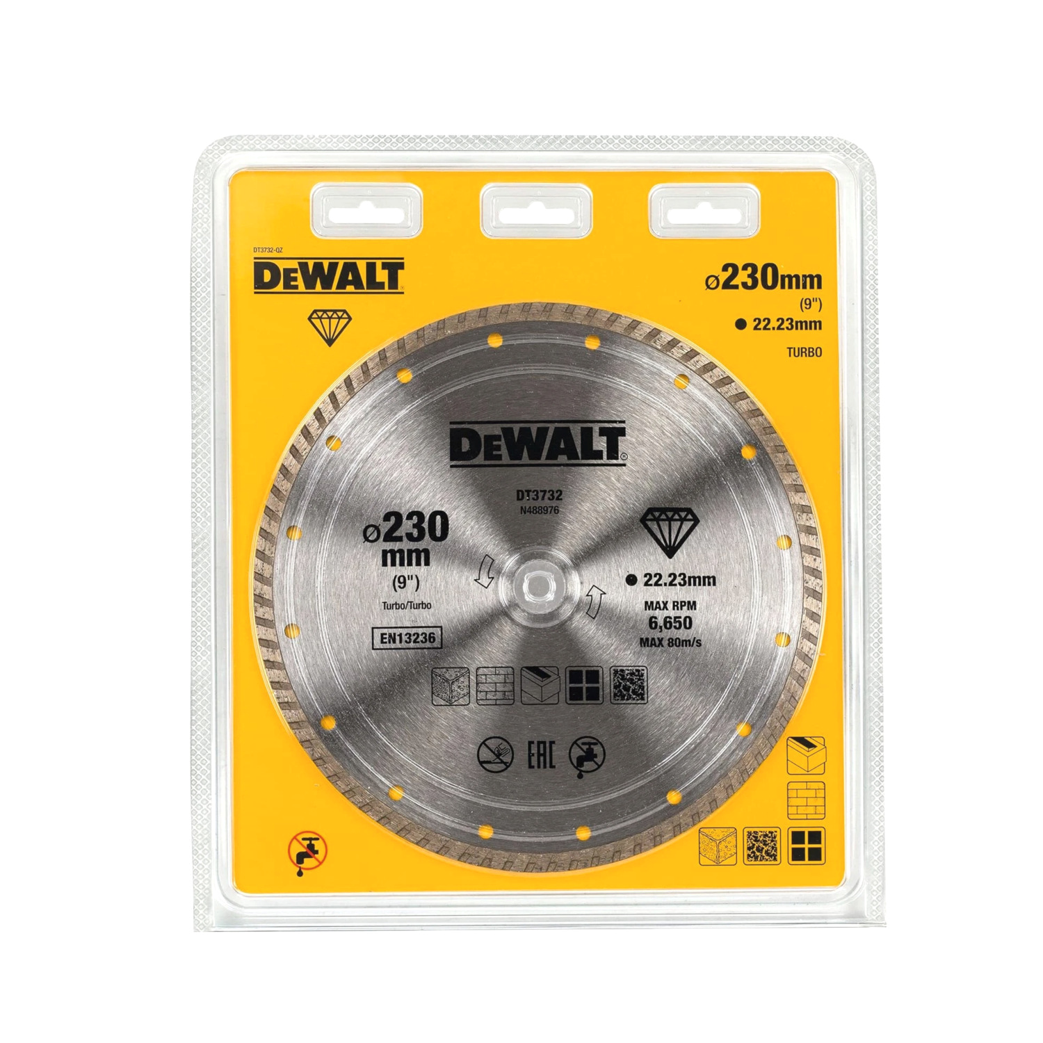 DeWALT Turbo Diamond Blade 230mm (9")