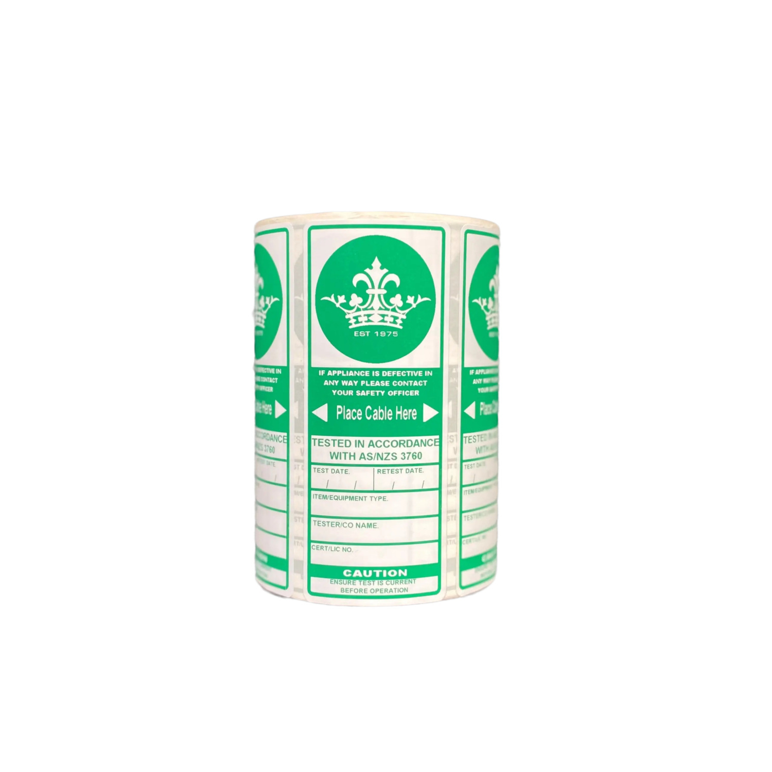 Electrical Test Tags Standard Laminated