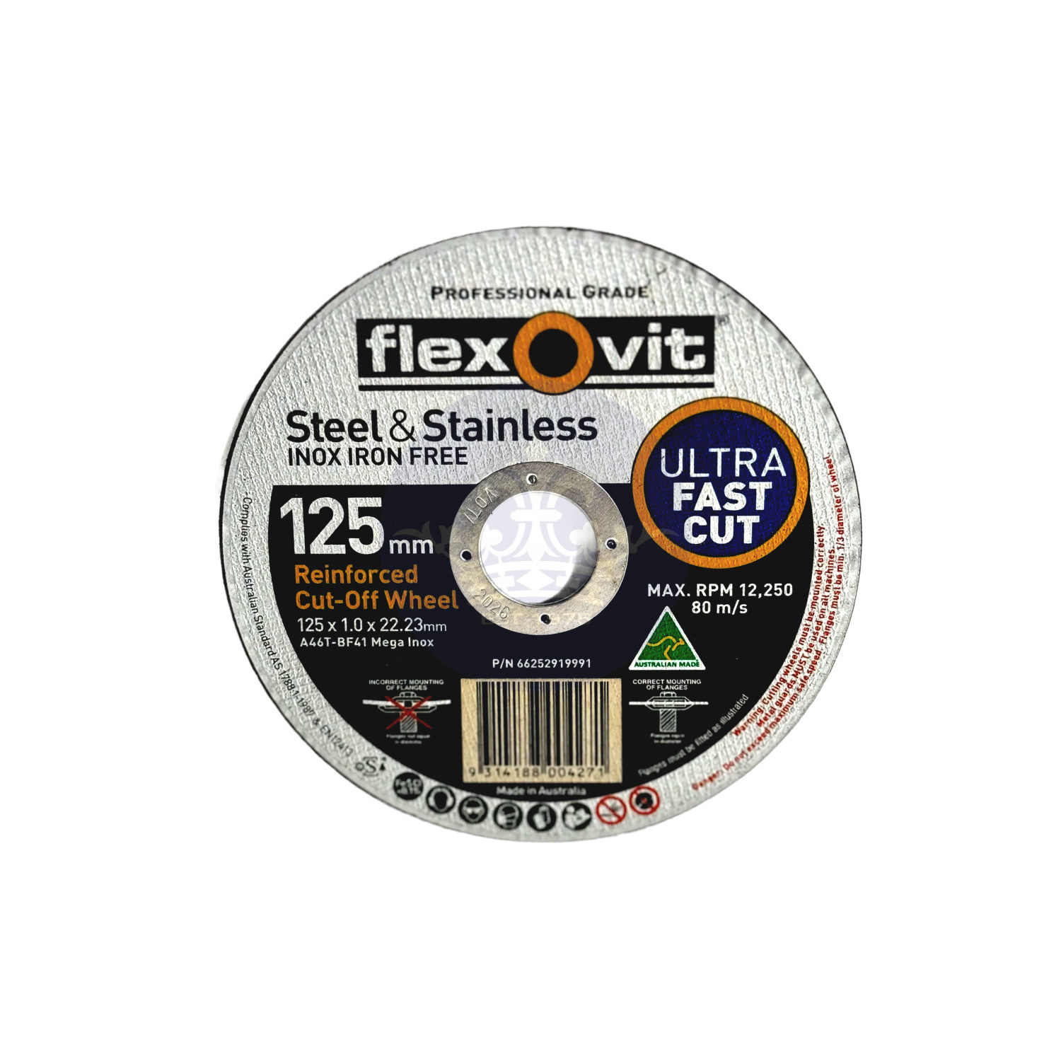 Flexovit Inox Cutting Disc Ultra-Fast Cut 125mm