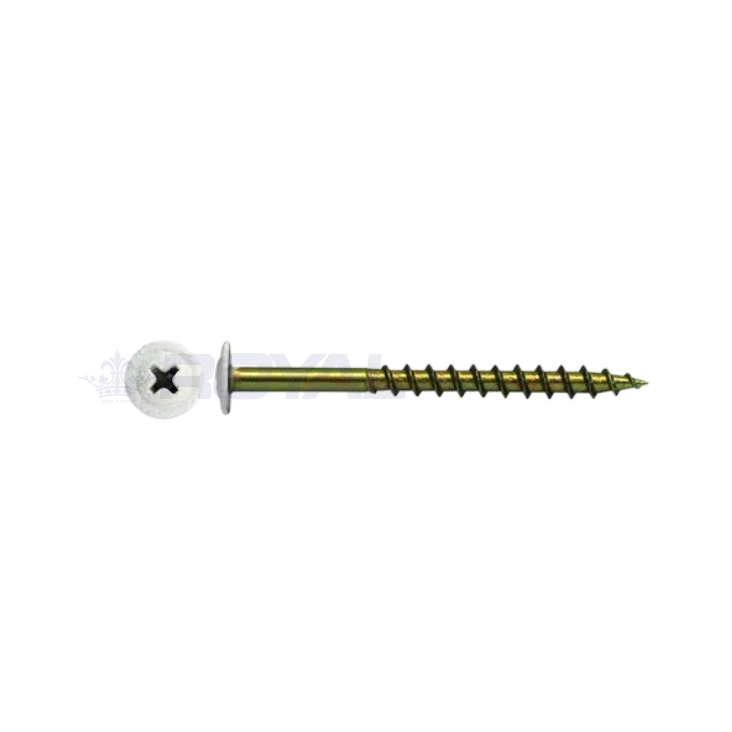 MACSIM 8G x 25mm Button Head Cabinet Screws White