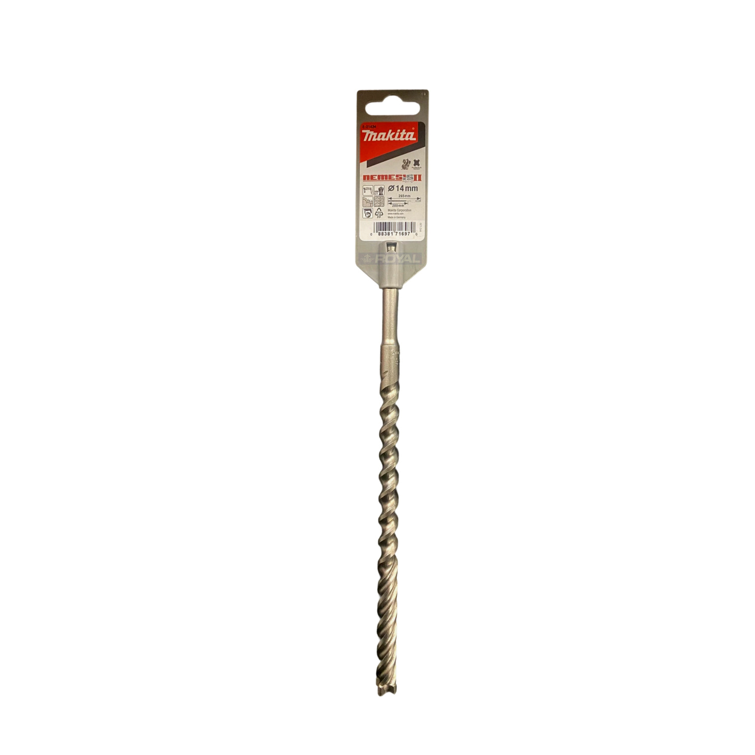 Makita NEMESIS 2 SDS PLUS 4-CUTTER 14mm x 265mm