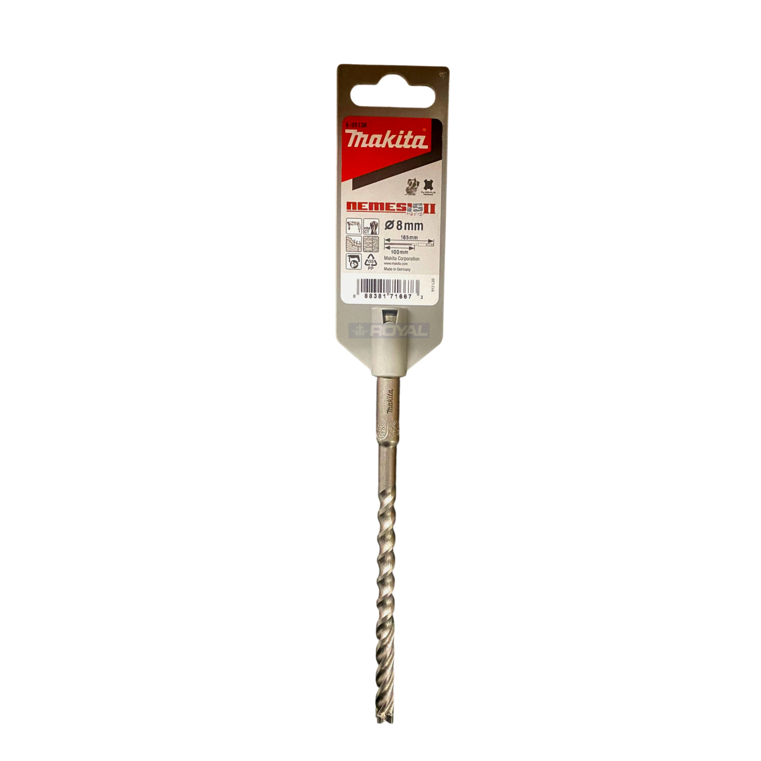 Makita NEMESIS 2 SDS PLUS 4-CUTTER 8mm x 165mm