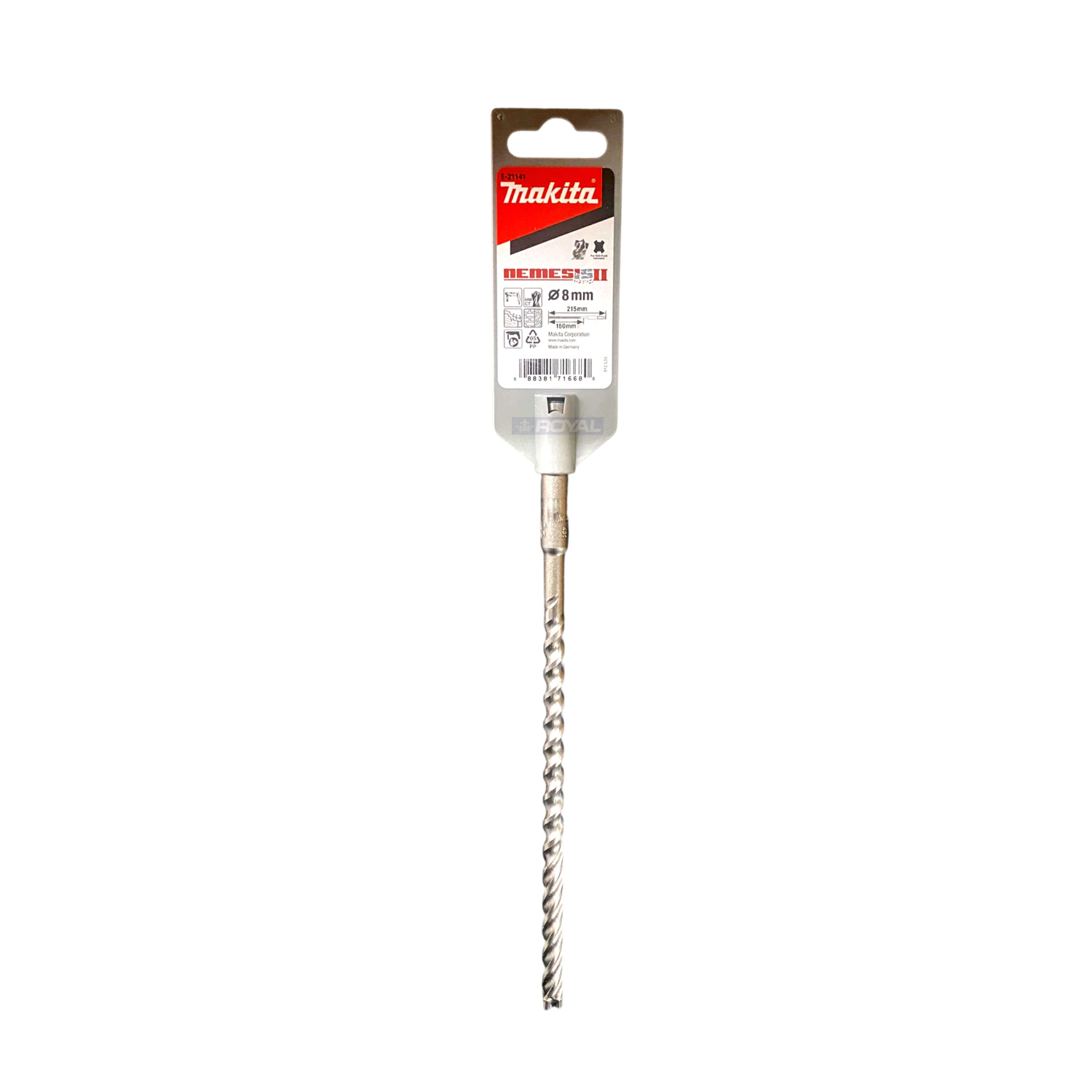 Makita NEMESIS 2 SDS PLUS 4-Cutter Drill Bit 8mm x 215mm