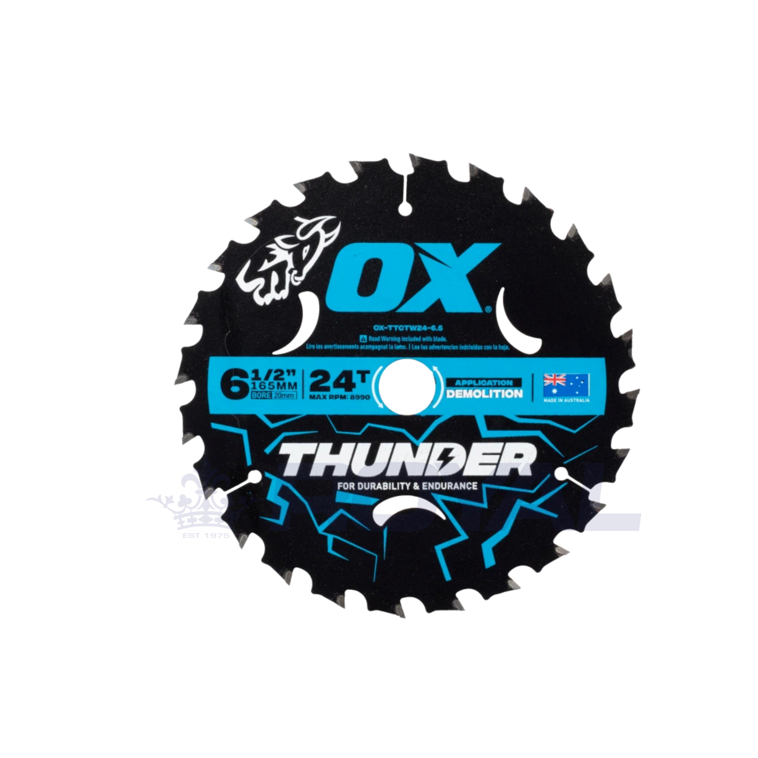OX Pro Thunder 165mm Circular Saw Blade 24T