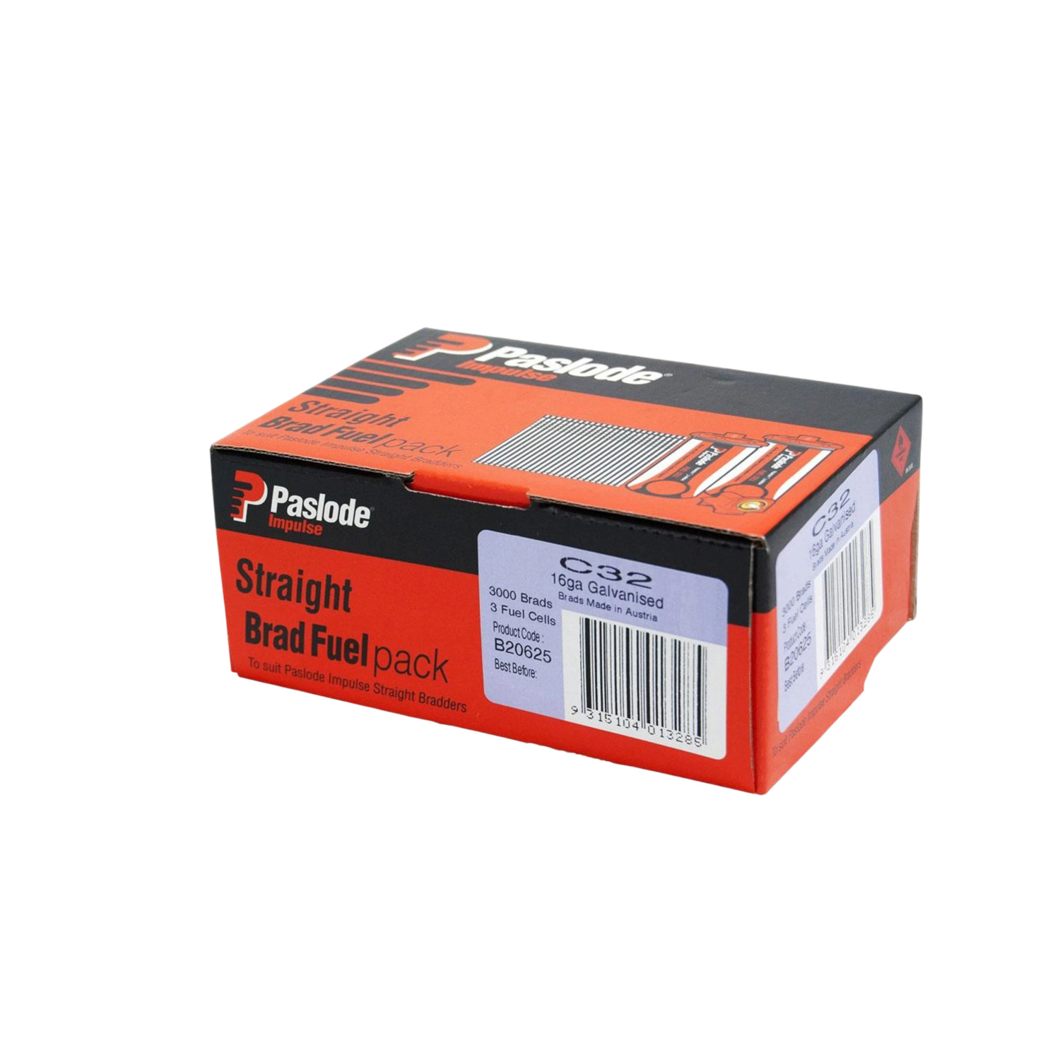 Paslode 32mm 16 Gauge Galvanised Brad Nails with Fuel 3000 Pack
