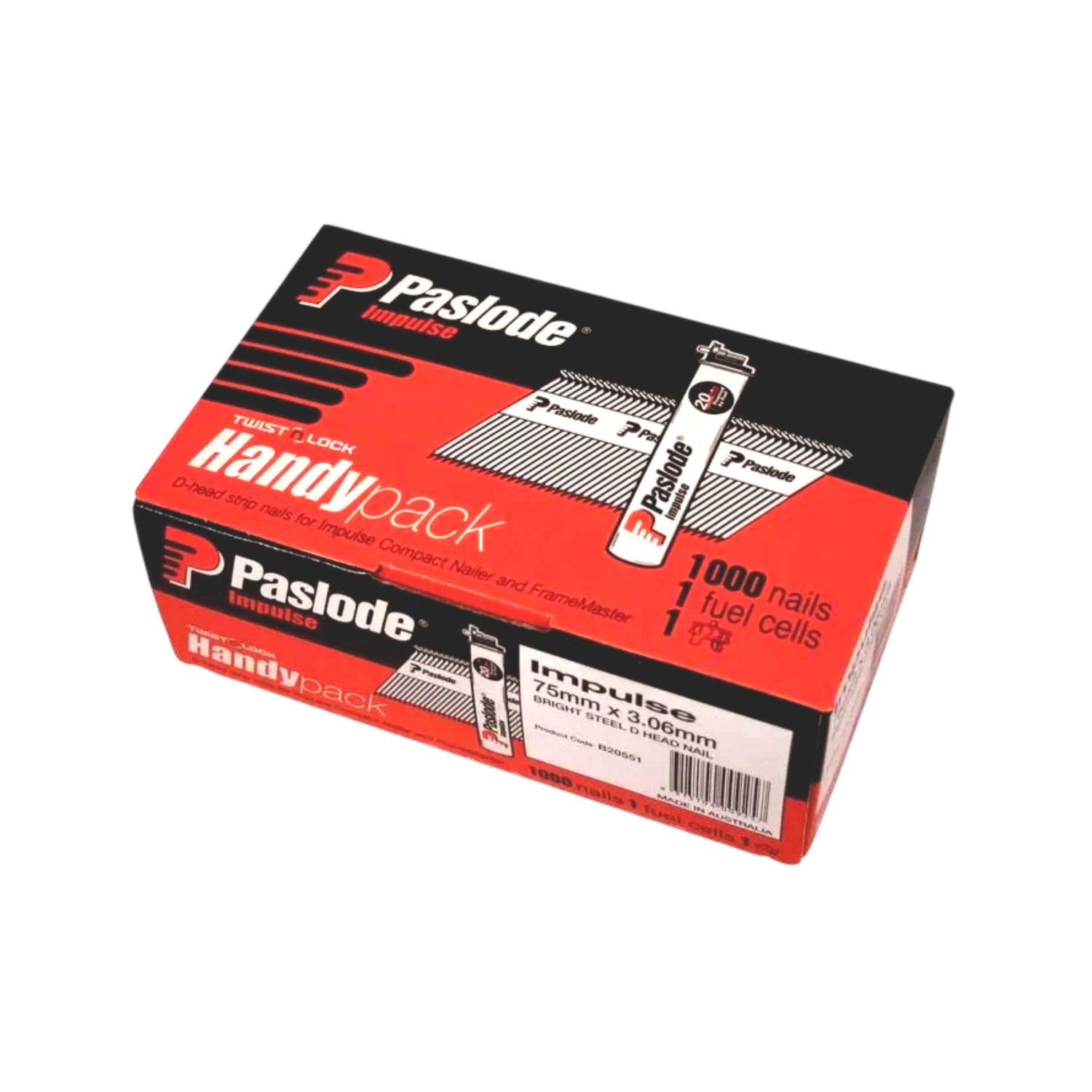 Paslode 75mm x 3.06mm Bright D Head Framing Nails 1000 Pack