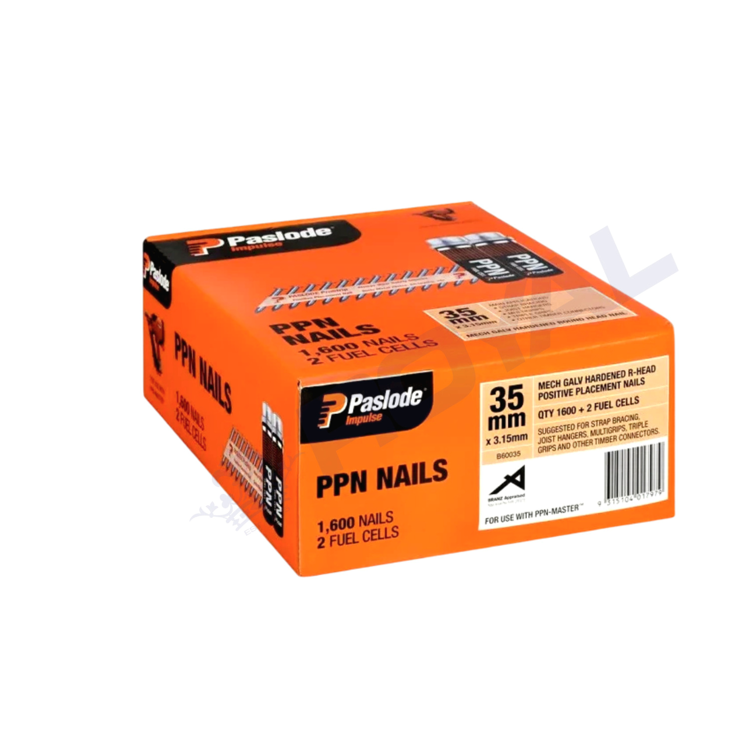 Paslode 35mm x 3.15mm SS Ring R Head Impulse Nails 1600 Pack