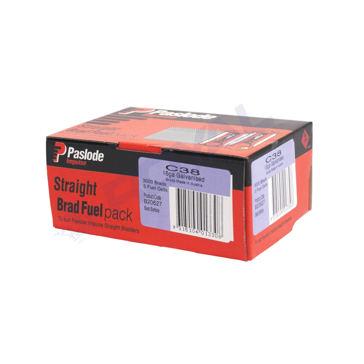 Paslode 38mm 16 Gauge Galvanised Brad Nails with Fuel 3000 Pack