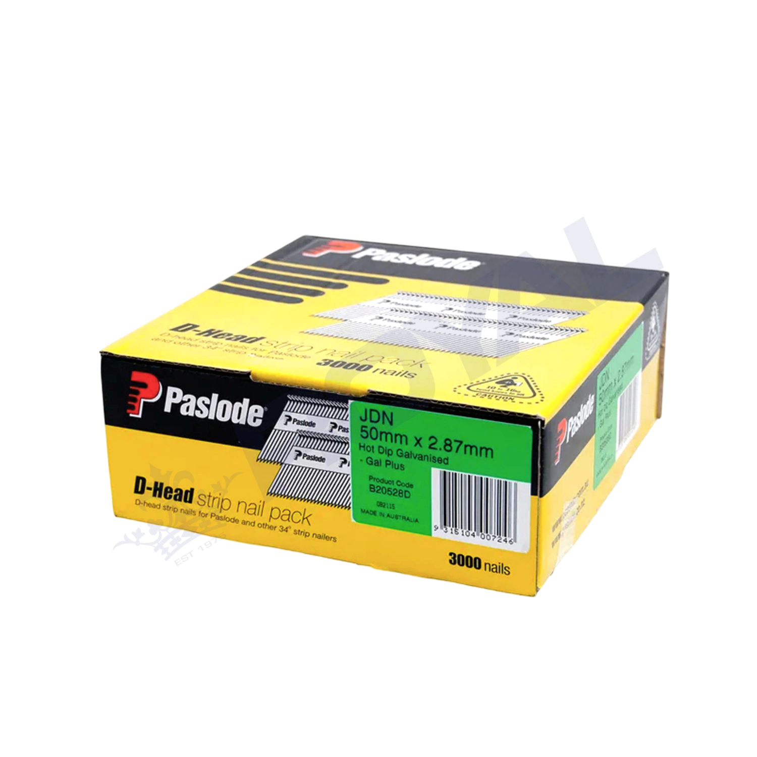 Paslode 50mm x 2.87mm Bright D Head Framing Nails 3000 Pack