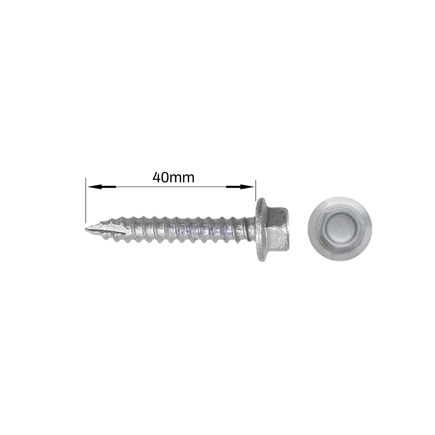 ROYAL Type 17 Screw Hex Head 14G–10 x 40mm