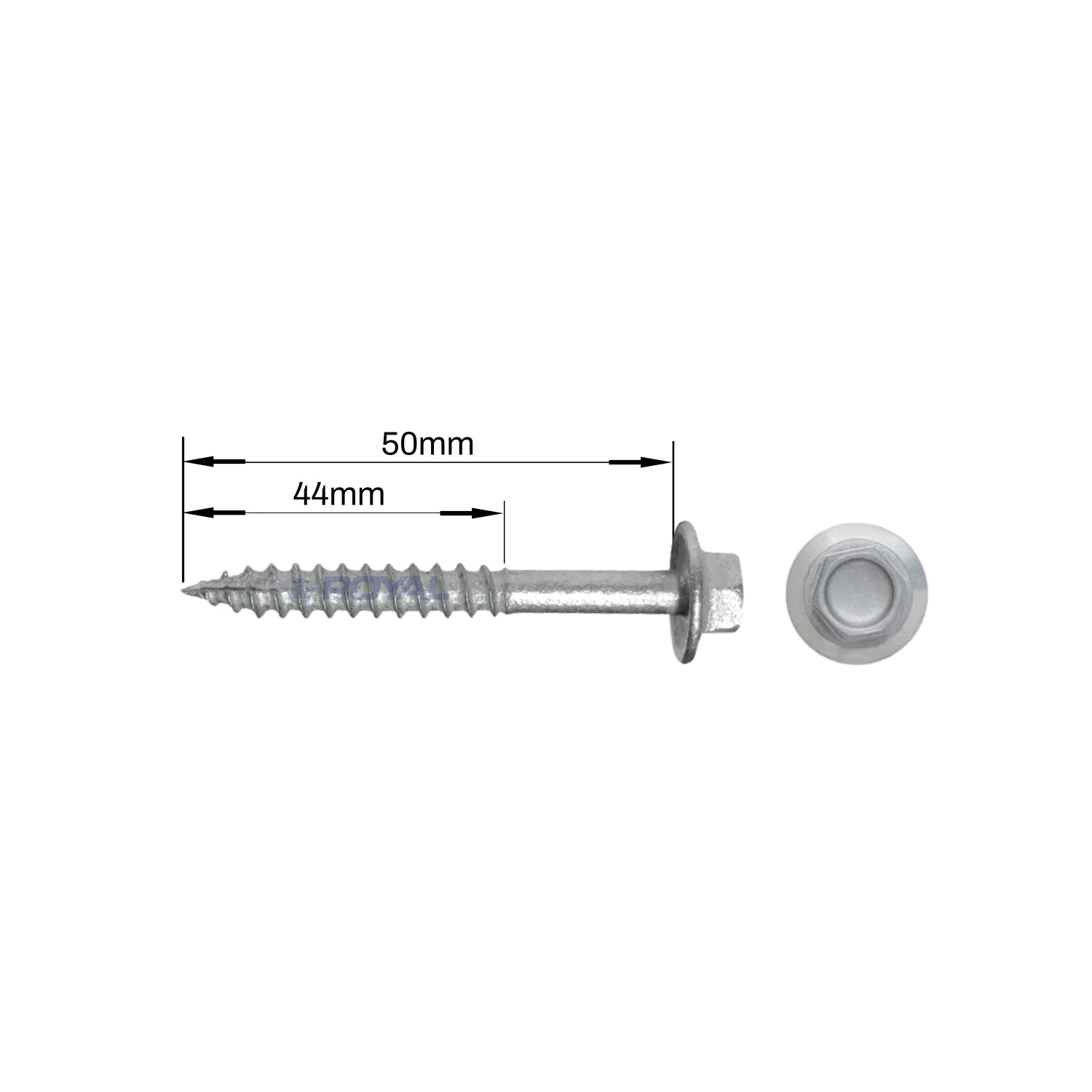 ROYAL Type 17 Screw Hex Head 14G–10 x 50mm
