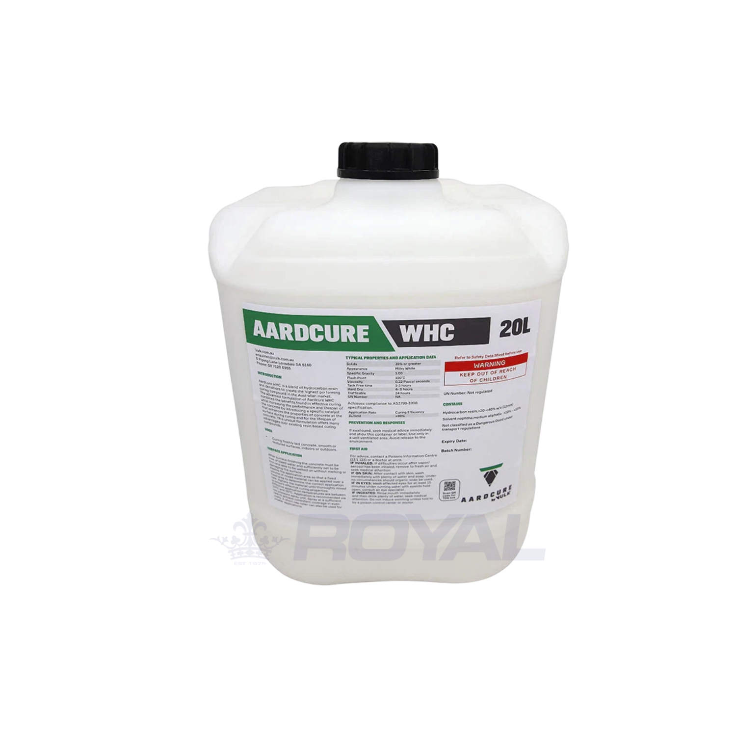 Vulk Aardcure WBS Curing Compound 20L (Water Base)