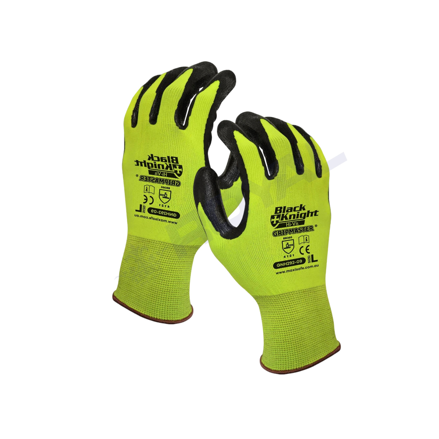 maxisafe Black Knight Gripmaster Hi-Vis Gloves