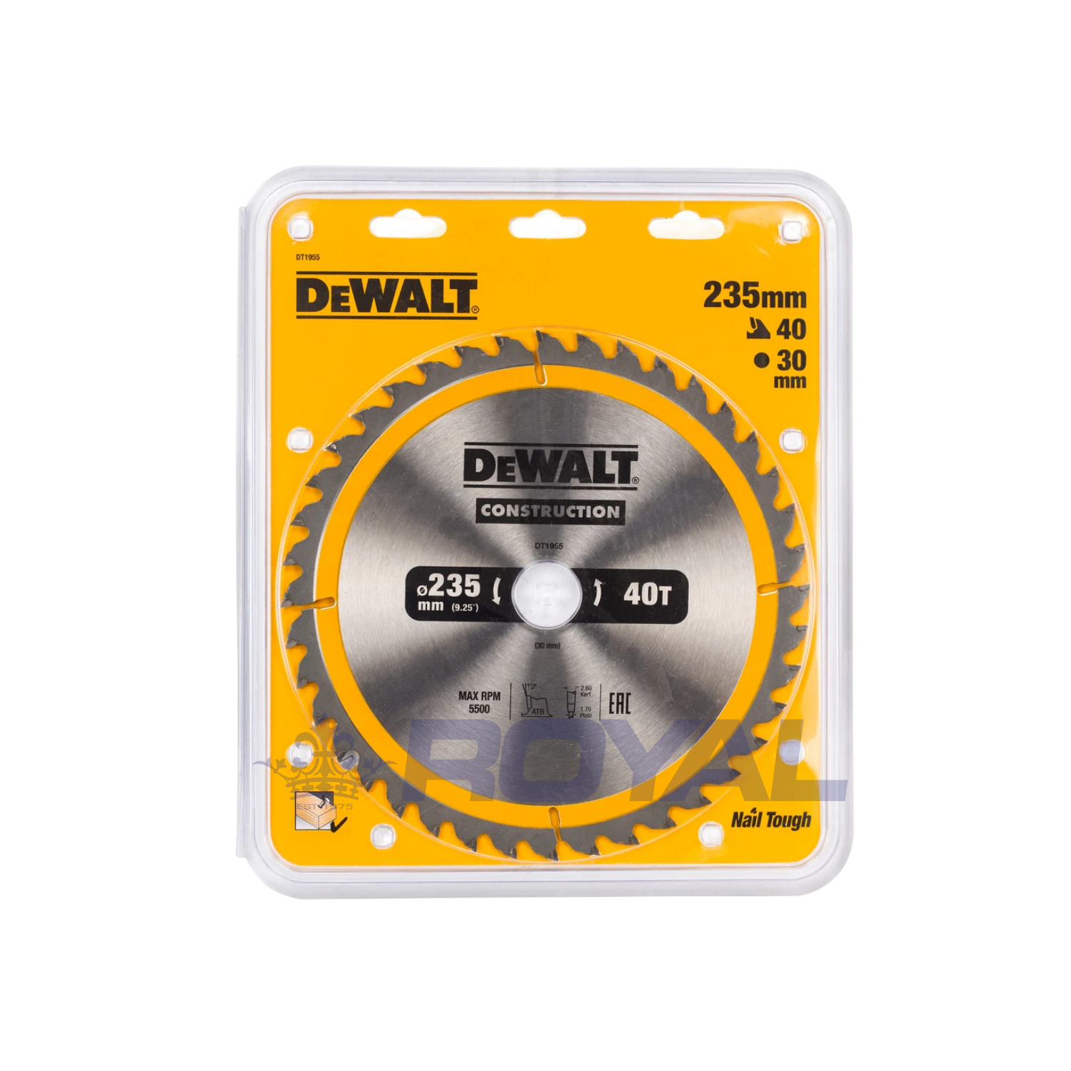 Dewalt Circular Saw Blade 235mm x 30mm - 24T