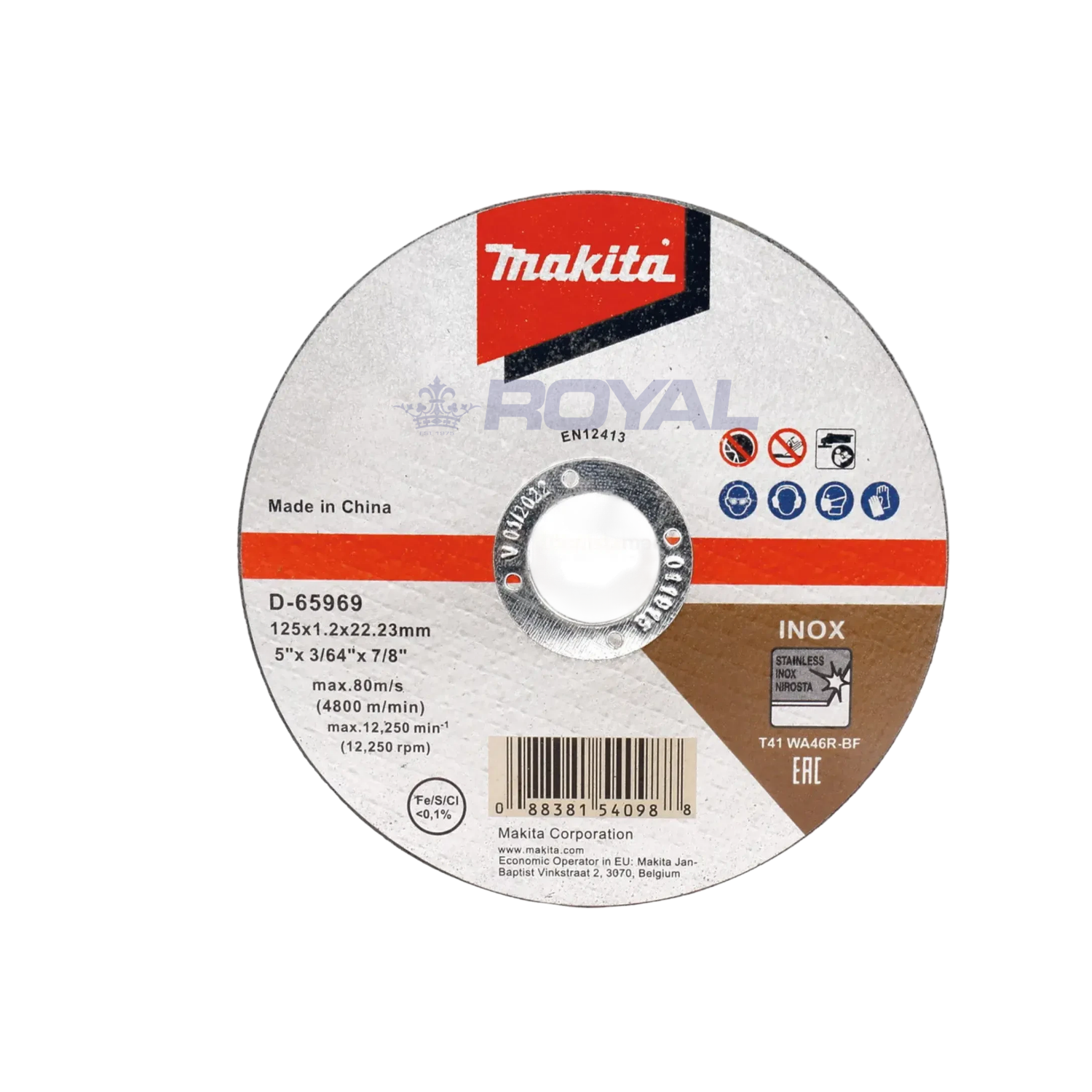Makita Inox Cutting Disc 125 x 1.2 x 22.23mm