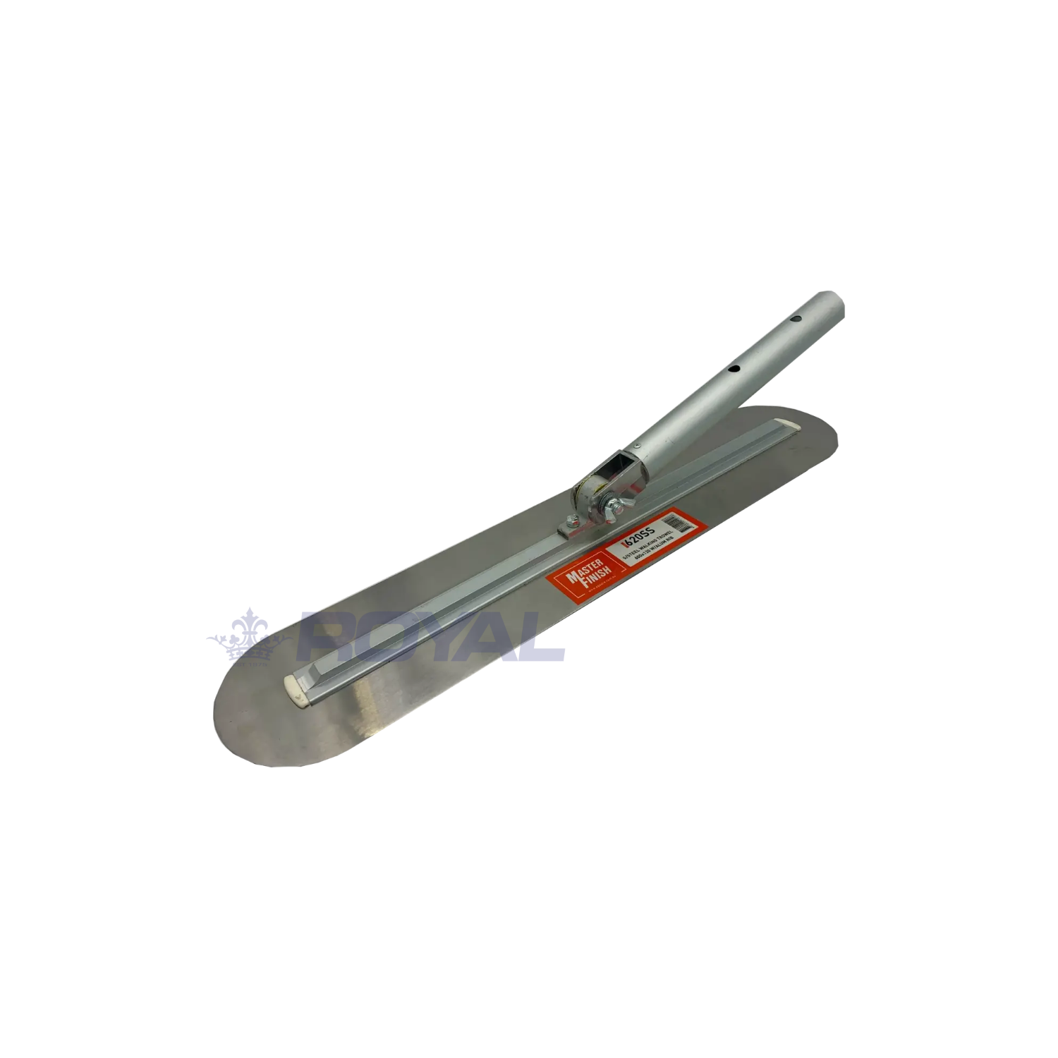 Masterfinish Stainless Steel Walking Trowel 600 x 120mm with Aluminium Rib