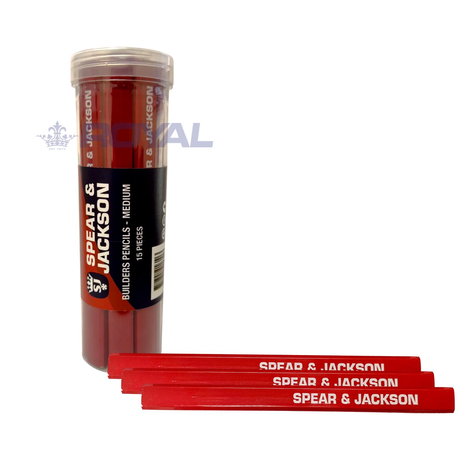 Spear & Jackson Builders Pencils Red (Box of 15)